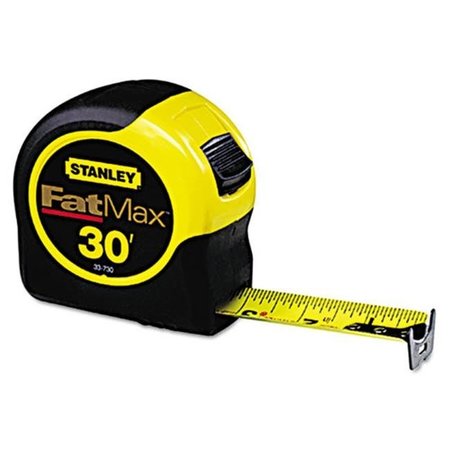 BOSTITCH Stanley Bostitch 33730 1.25 in. x 30 ft. Fat Max Tape Rule Plastic Case - Black & Yellow 33730